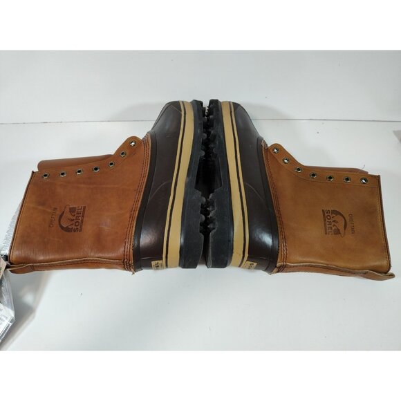 Sorel Chieftain ThermoPlus 100 Boots Men's 10 Caramel 32F To -100F NWT NOS USA - Picture 8 of 12